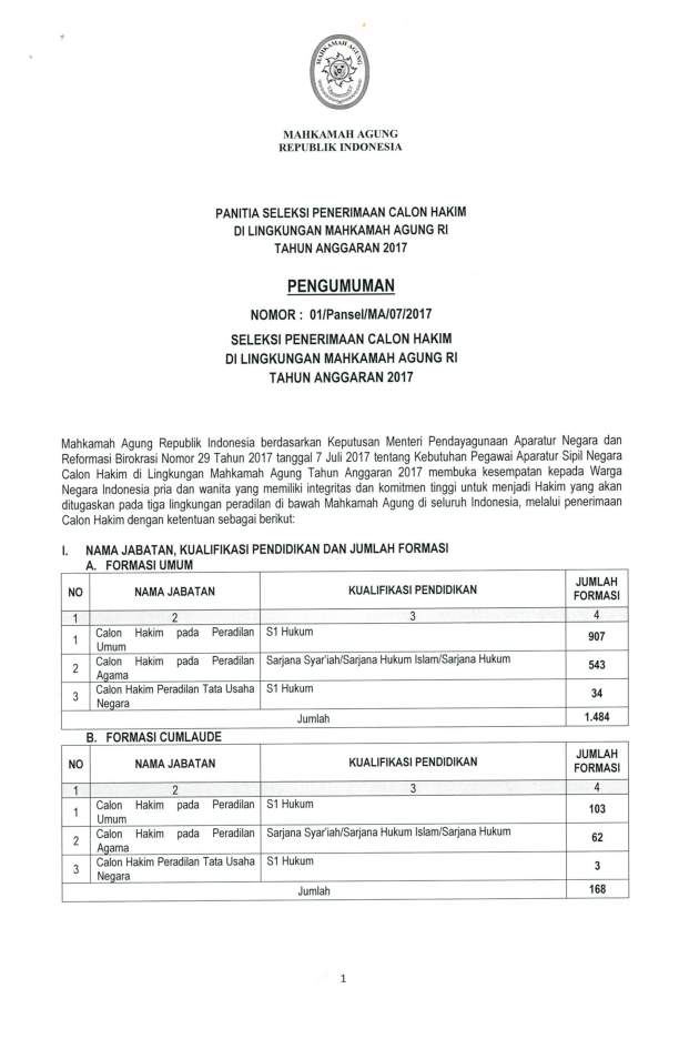 Pengumuman CPNS final 001