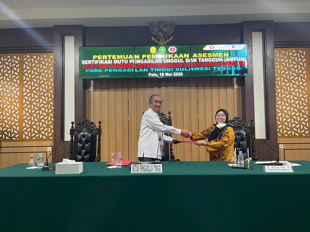 Asesmen Sertifikasi Mutu Pengadilan Unggul Dan Tangguh (Ampuh) Oleh Ditjen Badilum Mahkamah Agung RI Pada Pengadilan Tinggi Sulawesi Tengah...