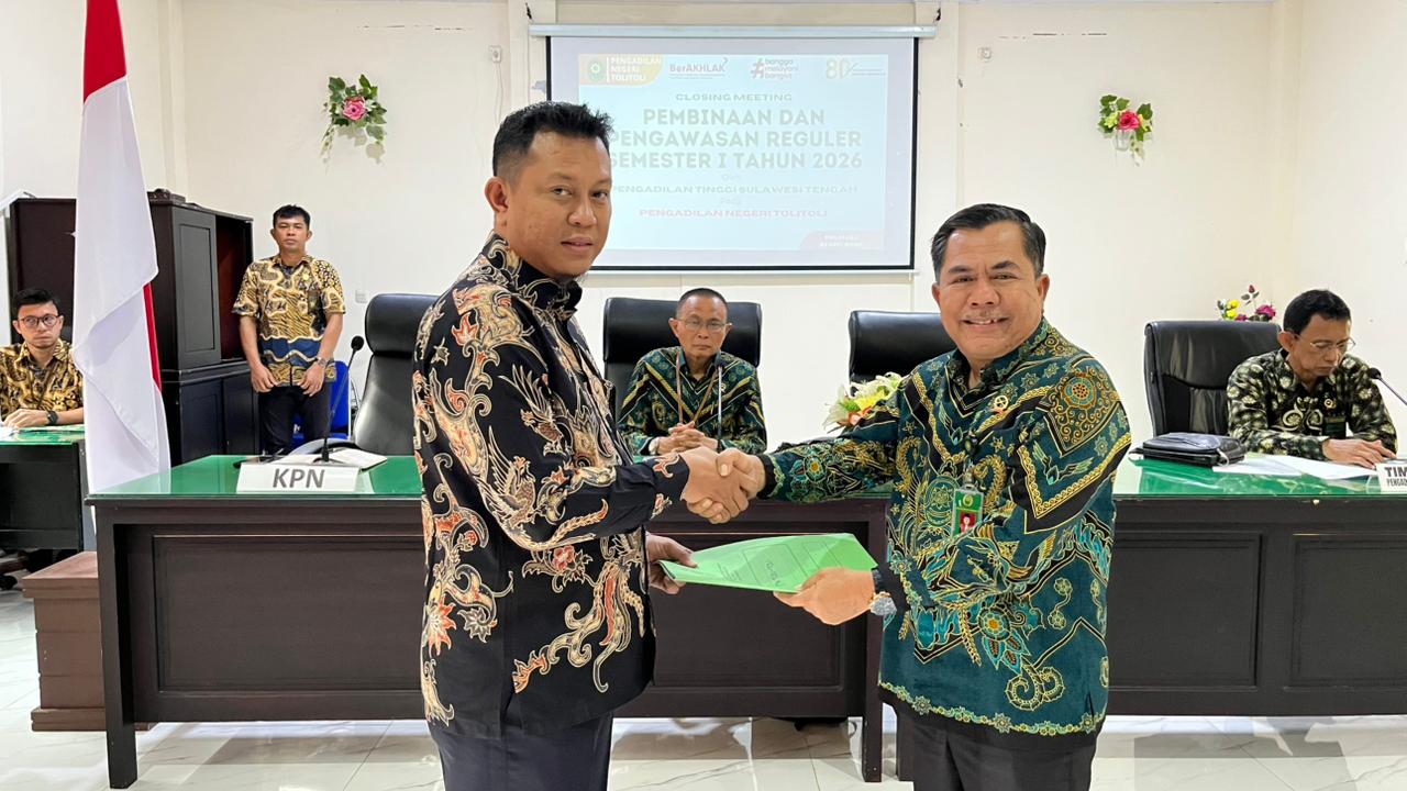 Pembinaan, Pengawasan, dan Asesmen AMPUH Pada Pengadilan Negeri Tolitoli...